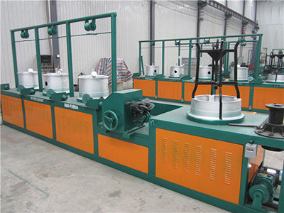 Pulley type thread rolling and drawing machine